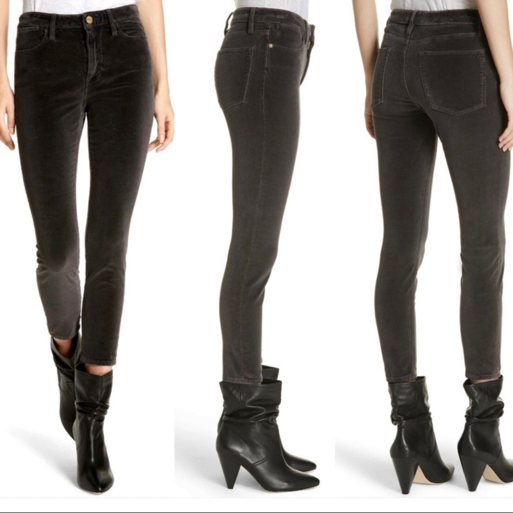 Frame Denim Le High Skinny Velveteen Jeans 25
